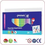 Peri Store Penmark Süper Yikanabilir Brush Uçlu Keçeli Kalem 24'lü - 01-Siyah
