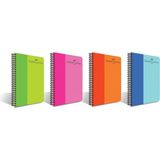 Peri Store Spiralli Defter, 100 Yaprak, 70G Kağıt, A4, Çizgili, 500 Mikron Pp Kapak, Dayanıklı ve Çevre Dostu, Asorti Renkler - 01-Siyah