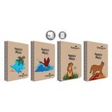 Peri Store Spiralli Defter, A4, 80 Yaprak, 70G Kağıt, Çizgili, Anadolu Mirası Desenli, 500 Mikron Pp Kapak, Dayanıklı ve Çevre Dostu Tasarım, Tekli Paket - 01-Siyah