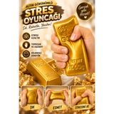 PERİBOİA Sukuşi Oyuncak Altın Görünümlü Tereyağ Squashi Stres Oyuncağı 1 Adet