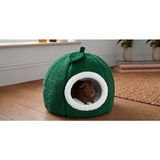 Pericat Petshop Ginepig Tavşan Sincap Yuvası Evi Peluş Içi Minderli 38CM - Yeşil