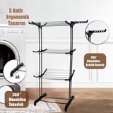 Perilla 3 Katlı Fma401088 Kurutmalık Flyby Alüminyum Askı Boruları ile Ergonomik Tasarım ve Taşıma Kolaylığı