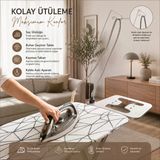 Perilla Doğrular Kate Present Kaymaz Tabanlı Ütü Koyma Aparatlı Ütü Masası 38X155 Cm