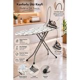 Perilla Kate Present Kaymaz Tabanlı Ütü- Kablo Askı Aparatlı Ütü Masası 38X155 cm - 38 x 155 cm
