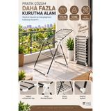 Perilla Megaplast Çamaşır Kurutmalığı Paslanmaz Siyah-beyaz 57022