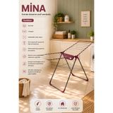 Perilla MİNA Çamaşır Kurutmalığı K17012 17,5 Metre – 15 Kg Taşıma Kapasiteli, Katlanabilir