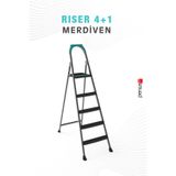 Perilla Riser 4+1 Basamaklı Çelik Merdiven 150 kg Taşıma Kapasiteli