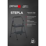 Perilla Stepla Katlanır Çelik Merdiven 2 Basamaklı Siyah – Ev & Ofis Kullanımı
