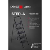Perilla Stepla Katlanır Çelik Merdiven 5 Basamaklı Siyah – Ev & Ofis Kullanımı
