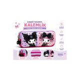 PeriMila Kuromi Figürlü Çift Bölmeli Kalem Kutusu Okul Kalemliği