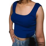 PERİNAZ KADIN CROP (MAVİ, S)