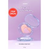 PERIPERA İki Renkli Kalp Tasarımlı, Yoğun Işıltılı Highlighter PERIPERA Heart Pocketbeam (03 Angel Cheat Key)