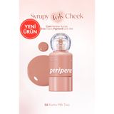 PERIPERA İnce Yapılı, Ciltle Bütünleşen, Pigmentli Likit Allık Syrupy Tok Cheek (06 Nutty Milktea)