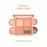 PERIPERA Mat, Işıltılı Tonlarda 4lü Far Paleti PERIPERA Ink Pocket Shadow Palette(01 Fancy Spring Sunshine)