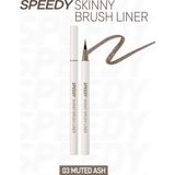 Peripera Ultra Ince ve Esnek Fırça Uçlu Kalem Eyeliner Perıpera Speedy Skinny Brush Liner (03 Muted Ash)