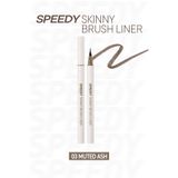 PERIPERA Ultra İnce ve Esnek Fırça Uçlu Kalem Eyeliner Speedy Skinny Brush Liner (03 Muted Ash)