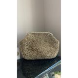 PeriStore Peridesign Soft Altın El Örmesi Portföy Çanta Açık Gold Rengi 25x20 cm Astarlı