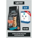 Peritas Signature Somonlu Kısrlaştırılmış Kedi Maması 10 kg Fresh Paty Clinic 6 Lt Kum Hediyeli