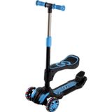 PeriYedi Combo 3-7 Yaş Led Işıklı 3 Tekerlek Oturaklı Yükseklik Ayarlı Katlanabilir Çocuk Scooter