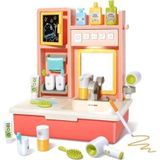 PeriYedi Pembe Modern Banyo Lavabo Set - Müzikli Işıklı Eğitici Lavabo Oyuncak - Öğretici Gelişim Oyuncağı