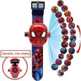 PeriYedi Spiderman Örümcek Adam Projeksiyonlu Saat 24 Farklı Karakteri Duvara Yansıtır