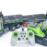 PeriYedi Uzaktan Kumandalı Şarjlı İş Makinası Taşıyan Tır İkili Kontrol Edilebilir RC Set