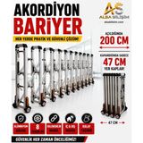 Perkotek Avax Akordiyon Bariyer – 2 Metre Açılabilir, Katlanabilir Alüminyum Güvenlik Bariyeri