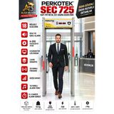 Perkotek Sec 725 Metal Kapı Dedektörü | 18 Bölgeli Üst Arama Dedektörü | Güvenlik Kapısı