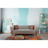 Perla Sofa Ferranti Plus Ahşap Yatakli Sandikli Kanepe Krem