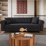 Perla Sofa Kitkat Ahşap Yataklı Sandıklı Kanepe Antrasit