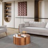 Perla Sofa Kitkat Ahşap Yataklı Sandıklı Koltuk Takımı Krem