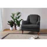 Perla Sofa Madrid Berjer Keten Antrasit - Koyu Gri