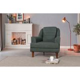 Perla Sofa Madrid Berjer Keten Yeşil
