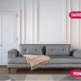 Perla Sofa Madrid Üçlü Yataklı Kanepe Babyface Açık Gri