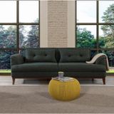 Perla Sofa Madrid Üçlü Yataklı Kanepe Keten Yeşil