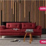 Perla Sofa Madrid Üçlü Yataklı Koltuk Bora Bordo