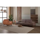 Perla Sofa Nelson Keten Koltuk Takımı Kahve - Koyu Kahve