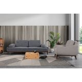 Perla Sofa Nelson Koltuk Takımı Keten Açık Gri