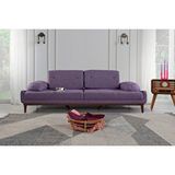 Perla Sofa Nelson Üçlü Koltuk Keten Mor