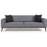 Perla Sofa Seneca Yataklı Kanepe Keten Açık Gri