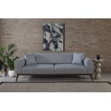 Perla Sofa Seneca Yataklı Kanepe Keten Açık Mavi Kazayağı