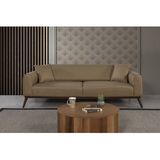 Perla Sofa Seneca Yataklı Kanepe Keten Hardal Kazayağı