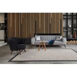 Perla Sofa Velar Koltuk Takimi Babyface Gri Siyah