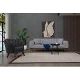 Perla Sofa Velar Koltuk Takimi Keten Gri Kazayagi