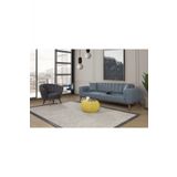 Perla Sofa Velar Koltuk Takimi Keten Mavi Kazayagi