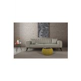 Perla Sofa Velar Yatakli Kanepe Keten Acik Yesil Kazayagi