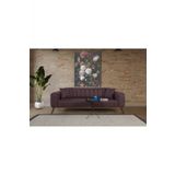 Perla Sofa Velar Yatakli Kanepe Keten Bordo Kazayagi