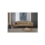 Perla Sofa Velar Yataklı Kanepe Keten Hardal Kazayağı