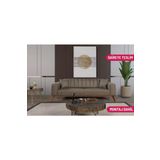 Perla Sofa Velar Yatakli Kanepe Keten Kahve Kazayagi