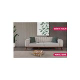 Perla Sofa Velar Yatakli Kanepe Keten Krem